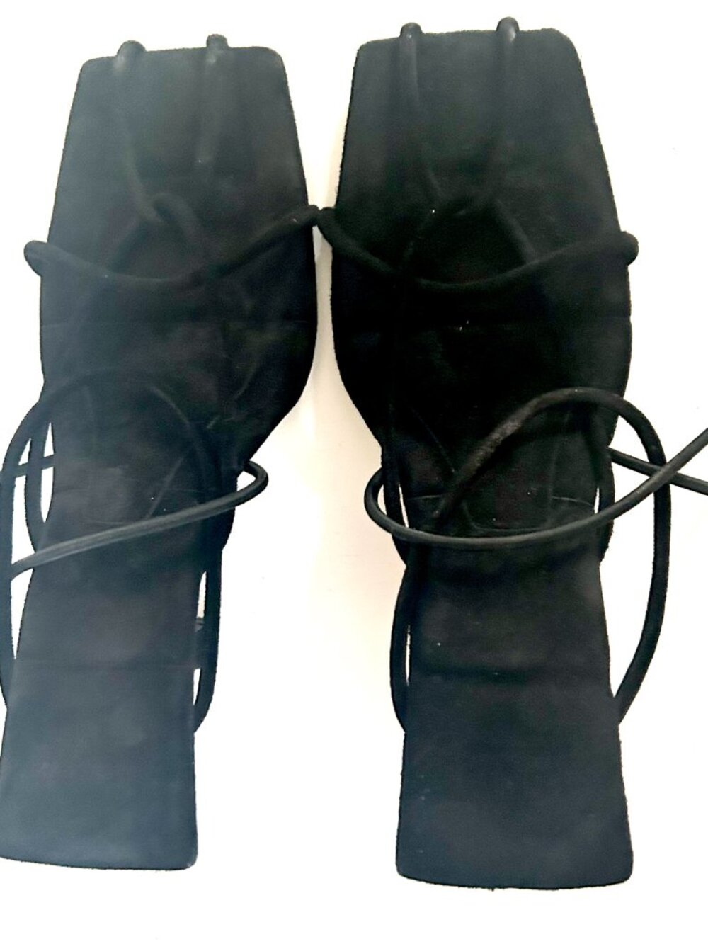 Khaite Suede Strappy Kitten Heeled Sandals - Picture 5 of 10